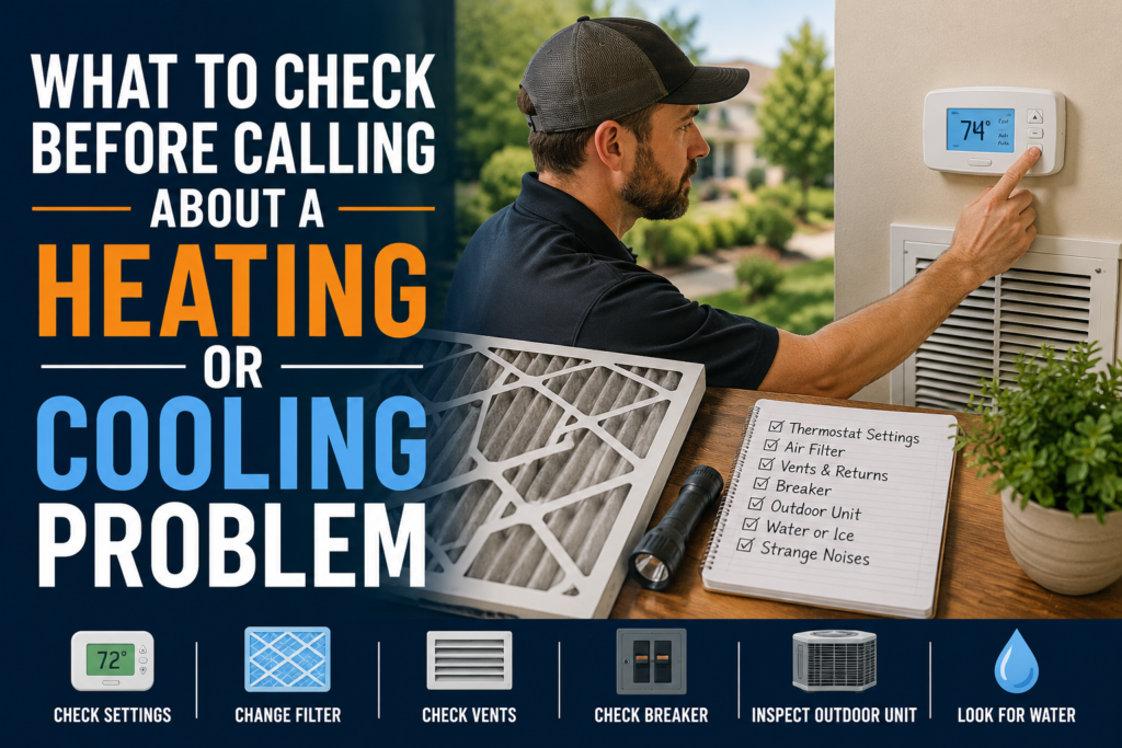 what to check before calling hvac company