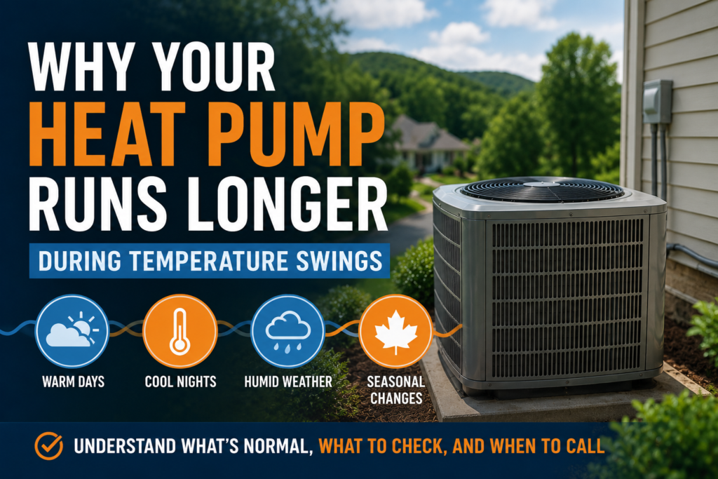 why your heat pump runs longer during temperature swings